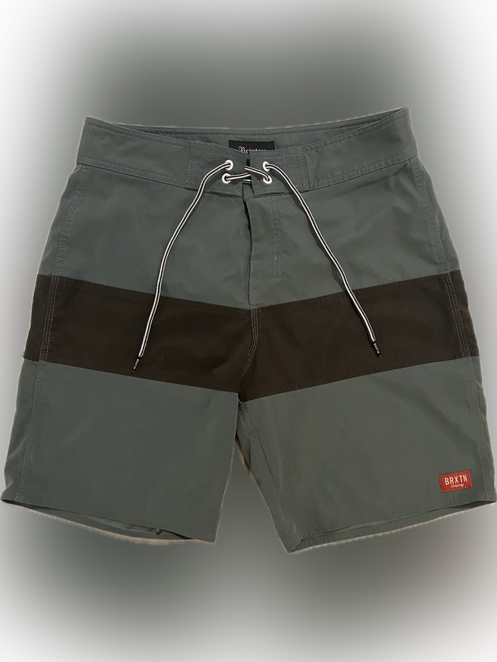 Brixton board shorts, size 30, color green